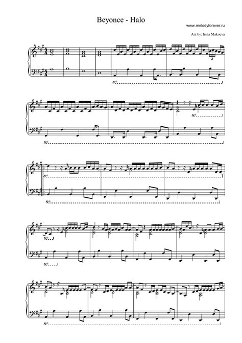 Beyonce - Halo Piano Sheet Music Download Printable PDF | Templateroller