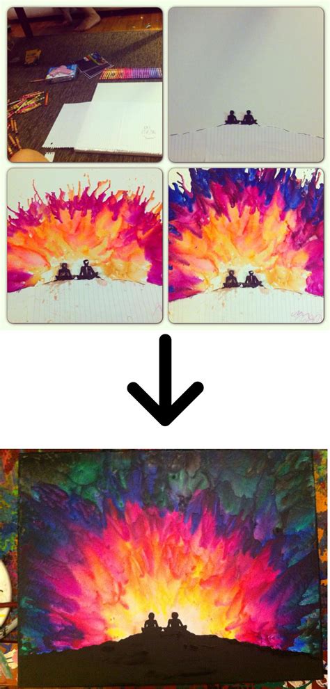 Melted crayon art!! This one the best so far! | melting crayons diy ...