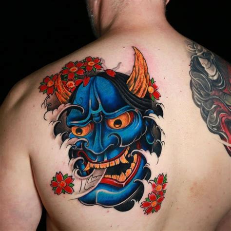 Überleben Schurke Antenne japanese mask tattoo Permanent Mach es gut Krawall