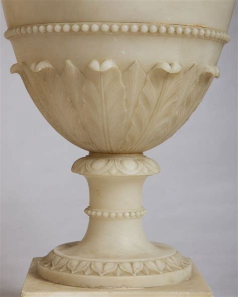 Pair of Large Neoclassical Alabaster Vases at 1stdibs