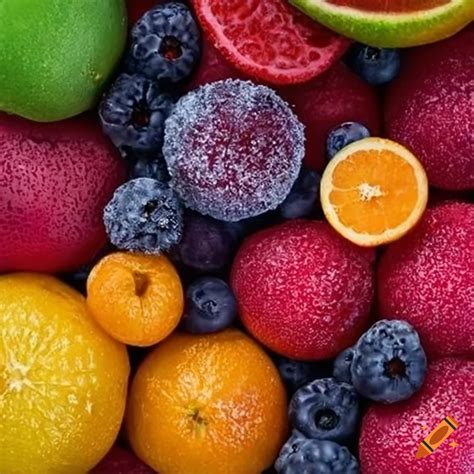 Assortment of frozen fruits