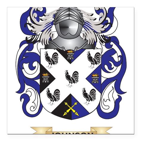 Johnson Coat of Arms (Family Crest) Square Car Mag by listing-store-10501932