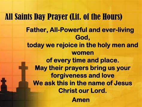 PPT - All Saints Day Prayer (Lit. of the Hours) PowerPoint Presentation - ID:1984040