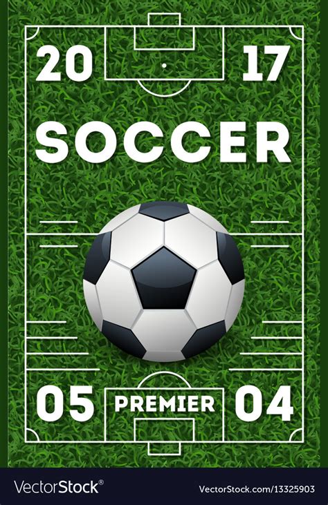 Soccer poster template Royalty Free Vector Image