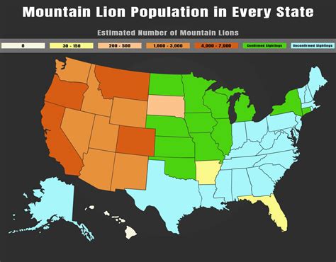 Mountain Lion (Cougar) Population by State in 2024 - A-Z Animals