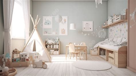 Kids Room Interior Rendered In 3d Background, Luxury Interior, Luxury ...