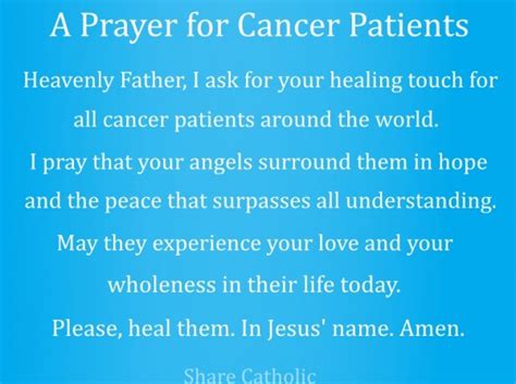 A Prayer for Cancer Patients