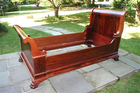 Pair of Berkey and Gay Mahogany Sleigh Beds with carved paw feet For Sale | Antiques.com ...