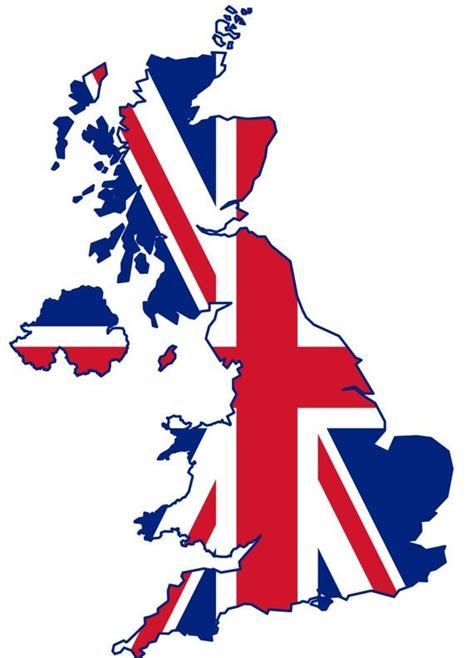 2 Pieces United Kingdom Outline Map Flag Vinyl Decals Stickers Full ...