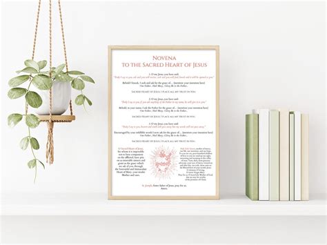 Novena to the Sacred Heart of Jesus Prayer Printable, Sacred Heart ...