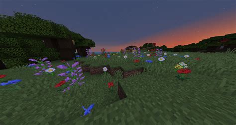 The flower field i made for the bees and my little house : r/Minecraft