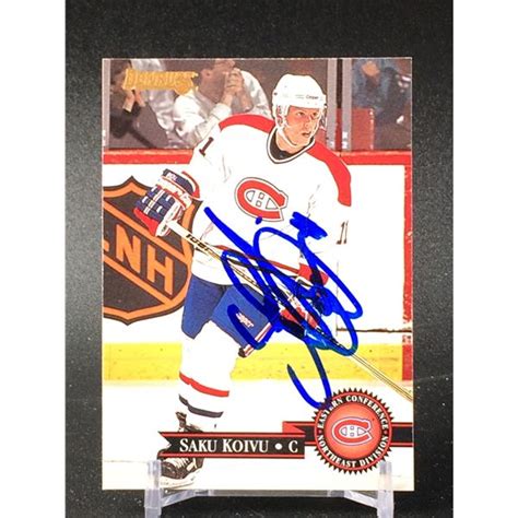 SAKU KOIVU AUTOGRAPHED NHL HOCKEY CARD