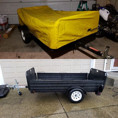 Utility trailer 4 x 8 with tilt and cover snowbear for Sale in Port Orchard, WA - OfferUp