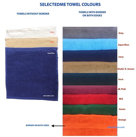 Towel Colours | Wholesale Linen Towel Colours & Sizes