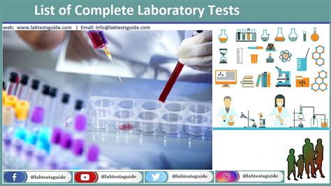 A Complete list of Lab Tests | Lab Tests Guide