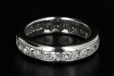 Tiffany & Co Lucida Platinum Diamond Eternity Band Ring 3 CTW Size 6 ...