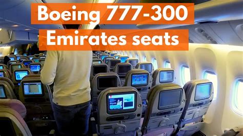 Boeing 777-300er Emirates seat and inside video | Emirates 777-300 Business & Economy class seat ...