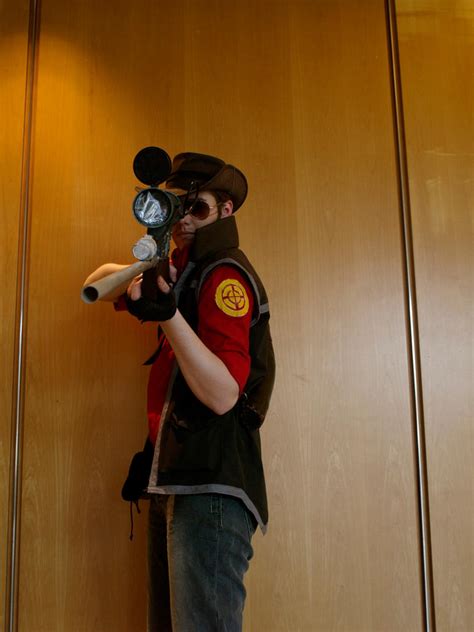 TF2 RED Sniper Cosplay :~I see you~: by DrunkenFangschrecke on DeviantArt