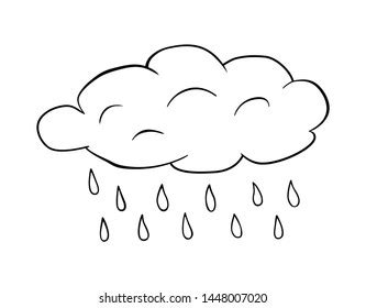 Cloud Rain Drops Clipart Weather Forecast Stock Vector (Royalty Free ...