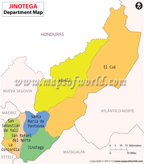 Mapa de Jinotega Nicaragua | Mapa de Jinotega