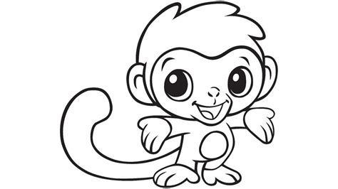 Learning Friends Monkey coloring printable