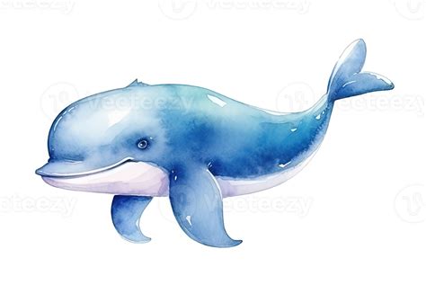 Watercolor Blue Whale Illustration 24631675 PNG