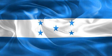 3D-Illustration of a Honduras Flag - Realistic Waving Fabric Flag Stock ...