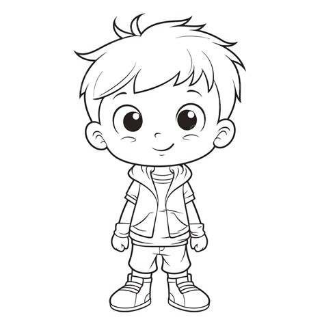 Boy Images Cartoon Outline - Infoupdate.org