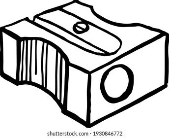 Hand Draw Pencil Sharpener Sketch Black Stock Vector (Royalty Free) 1930846772 | Shutterstock