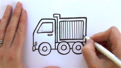 How to Draw a Cartoon Dump Truck - YouTube