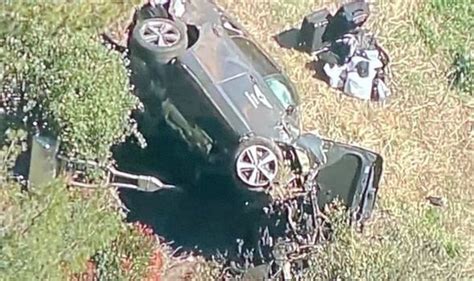 Tiger Woods crash: Devastating images show car wreckage after star suffers 'major injury ...