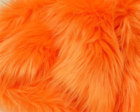 Orange Faux Fur Fabric Craft Squares Orange Fur Fabric | Etsy