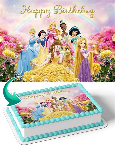 Buy Cakecery Disney Princess Snow White Cinderella Aurora Jasmine Tiana ...