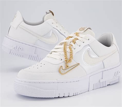 Nike Air Force 1 Pixel Trainers Summit White Dark Beetroot - Nike Air Force 1