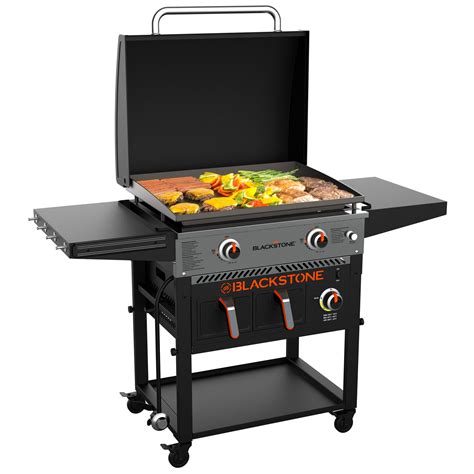 Blackstone 2-Burner 28″ Griddle with Electric Air Fryer and Hood – eX ...