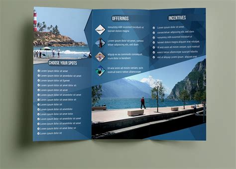 Free travelling trifold brochure template on Behance | Free brochure ...