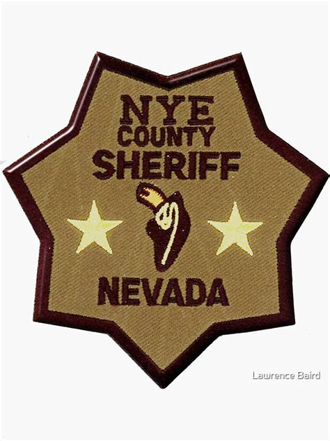 "Nye County Sheriff" Sticker by lawrencebaird | Redbubble