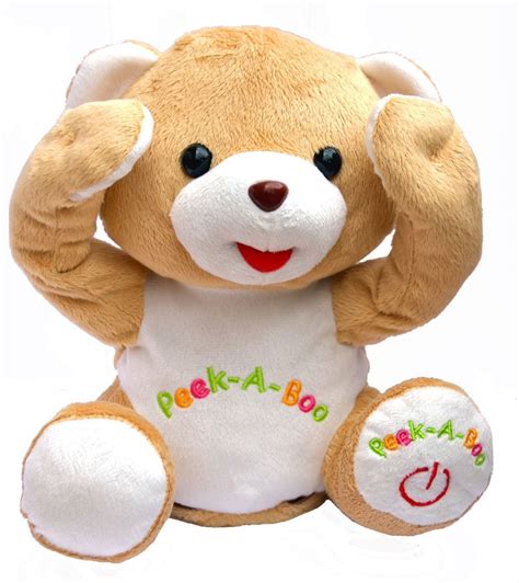 Cute Peek-a-boo Teddy Bear Animated Stuffed Animal By Bo Toys - Walmart.com