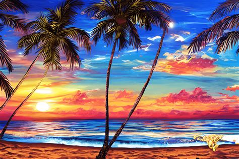 Caribbean Beach Sunset Wallpaper