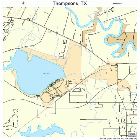 Thompsons Texas Street Map 4872740