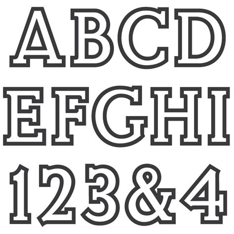 Alphabet Font Outline