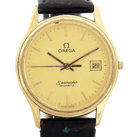 Vintage Omega Seamaster Goldtone Quartz Wristwatch 1430