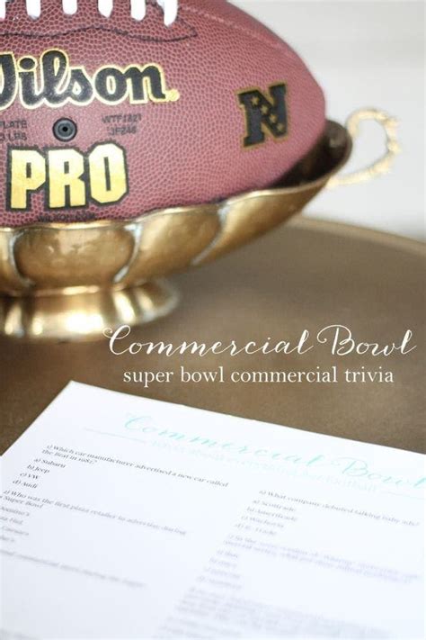 Free Printable Super Bowl Commercial Trivia | Julie Blanner