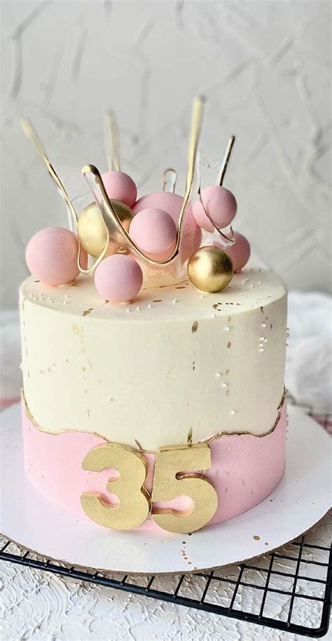 40 Cute Cake Ideas For Any Celebration : Pink and White Birthday Cake ...