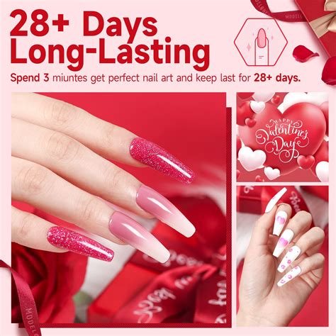 Buy Modelones Gel Nail Kit Gel Nail Polish Kit with 48W LED Light - 7 Colors Pink Series Gel ...