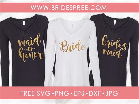 Bridal Party Titles Free Wedding SVG Files – Bridespree