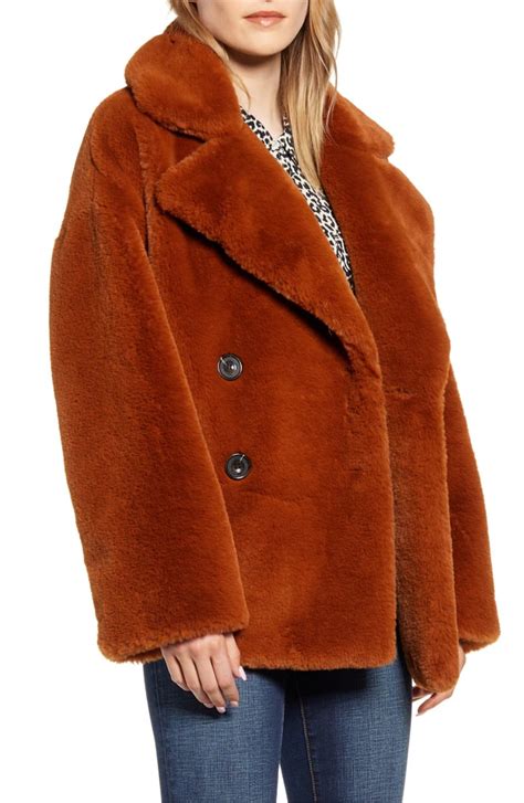 Kenneth Cole New York Double-Breasted Faux-Fur Jacket | Nordstrom Anniversary Sale Best Coats ...