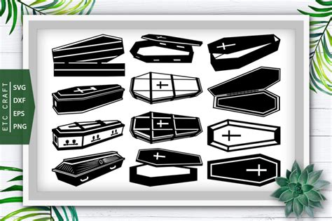 Coffin SVG Cut Files | Coffin Box SVG | Silhouette Bundle - Crella