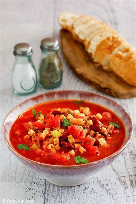Olive Garden Pasta e Fagioli Soup - CopyKat Recipes