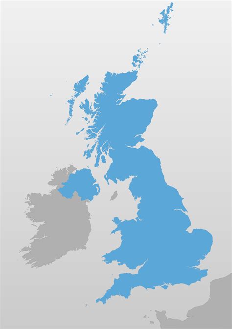 UK outline map - royalty free editable vector map - Maproom